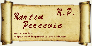 Martin Perčević vizit kartica